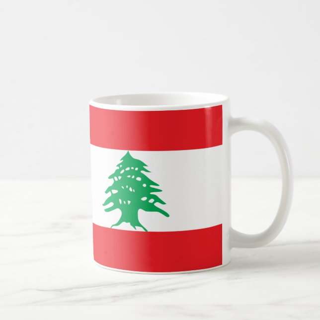 Der Libanon-Flaggen-Tasse Kaffeetasse (Rechts)