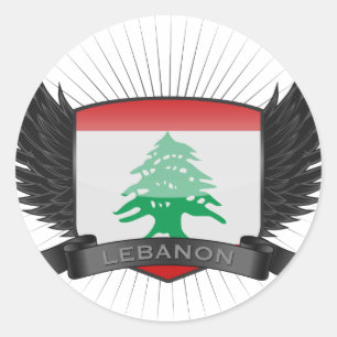 Der LIBANON Runder Aufkleber