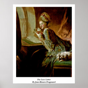 Der Liebe-Buchstabe durch Jean-Honore Fragonard Poster