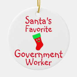 Der Lieblingsarbeiter der Regierung des Weihnachts Keramik Ornament