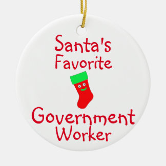 Der Lieblingsarbeiter der Regierung des Weihnachts Keramik Ornament