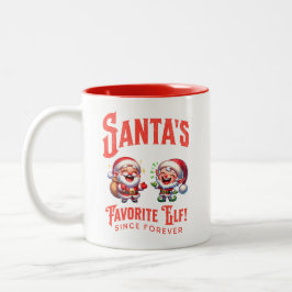 Der Lieblingself des Weihnachtsmanns seit jeher Zweifarbige Tasse
