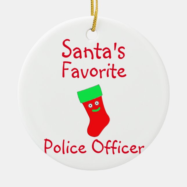 Der Lieblingspolizist des WeihnachtsmannsKeramik Keramik Ornament (Vorne)