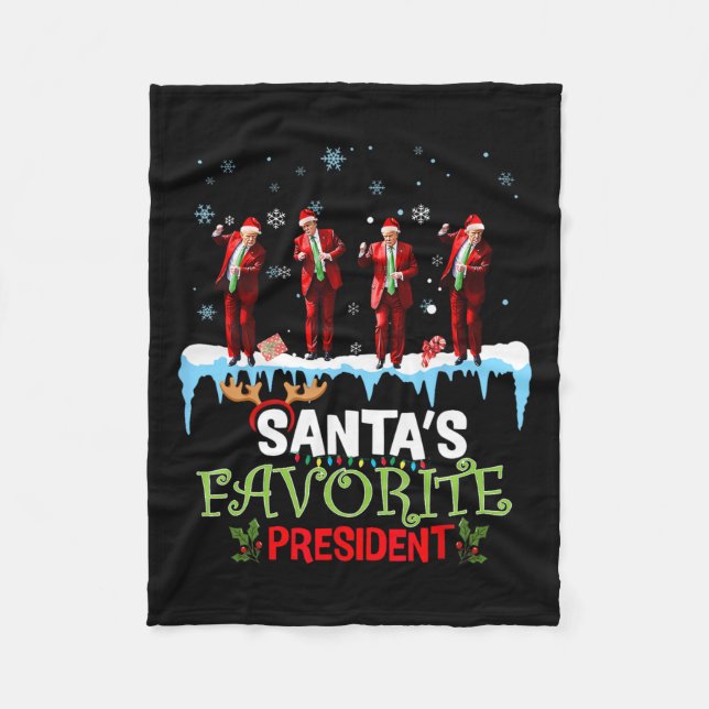 Der Lieblingspräsident des Weihnachtsmanns, Trump, Fleecedecke (Vorderseite)