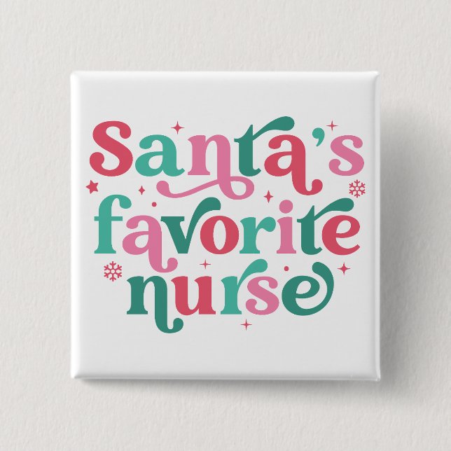Der Lieblingsschwester des Weihnachtsmanns Button (Vorderseite)