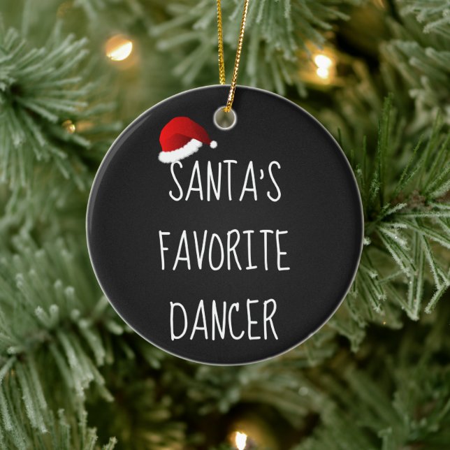 Der Lieblingstänzer des Weihnachtsmanns | Weihnach Keramik Ornament (Baum)
