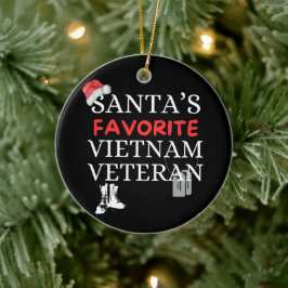 Der Lieblingsvietnamveteran des Weihnachtsmanns Keramik Ornament