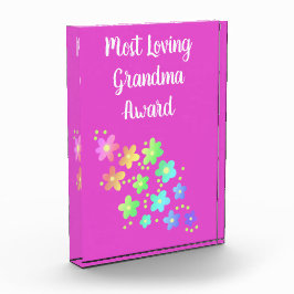 Der liebste Oma Award Blumenblock für das Foto