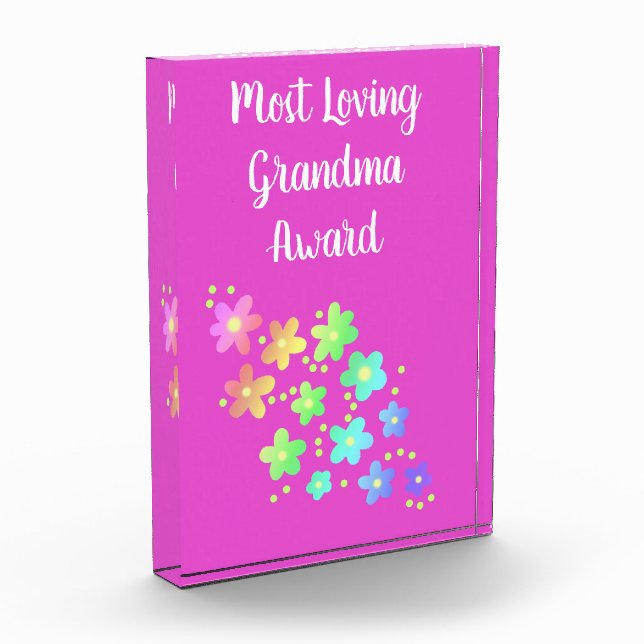 Der liebste Oma Award Blumenblock für das Foto (Links)