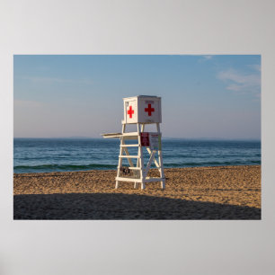 Der Liegestuhl auf dem Strandplakat Poster