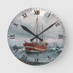 Der Lightship an Skagen Riff personifizieren Runde Wanduhr