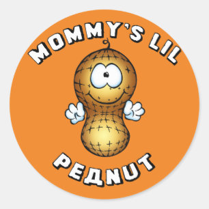 Der Lil der Mama Erdnuss Runder Aufkleber