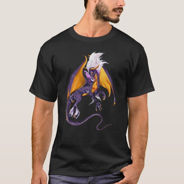 Der lila Drache-T - Shirt (Vorderseite)