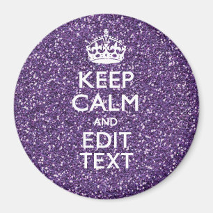 Der lila Glamour behalten ruhiges personalisiertes Magnet