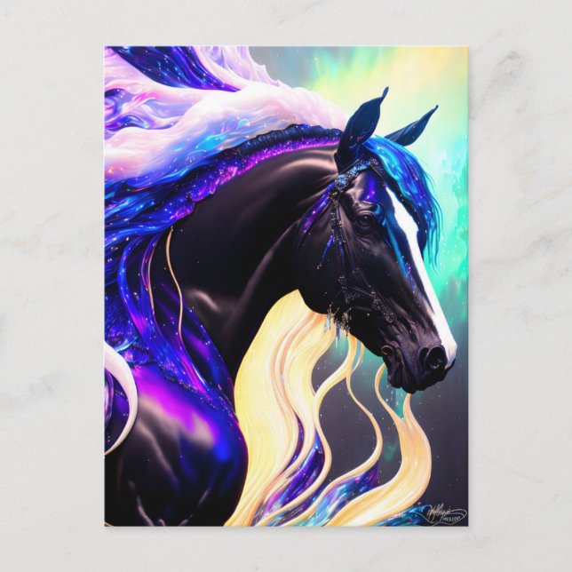Der Lila Hengst Postkarte (Vorderseite)
