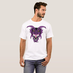 Der lila Kopf des Drachen T-Shirt
