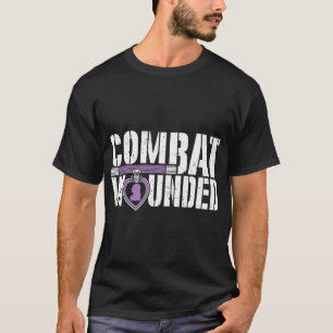 Der lila Kriegsveteranenkämpfer verwundete Soldate T-Shirt