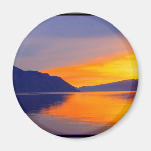 Der lila Sonnenuntergang auf Set SeePend Orielle Magnet
