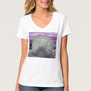 Der Lila T - Shirt der weiblichen Sparkling-Ball-F
