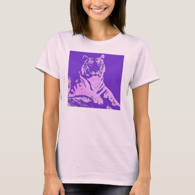 Der Lila Tiger T-Shirt (Vorderseite)