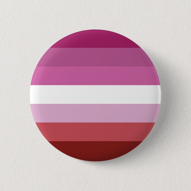 Der Lippenstift-Lesben-| Streifen Button (Vorderseite)