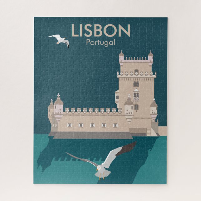 Der Lissaboner Turm von Belem im Stil eines alten  (Vertikal)