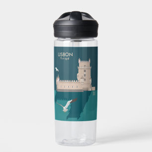 Der Lissaboner Turm von Belem im Stil eines alten  Trinkflasche