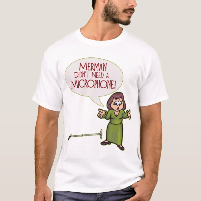 Der Lite-T - Shirt der Merman-/Mikrofon-Männer (Vorderseite)