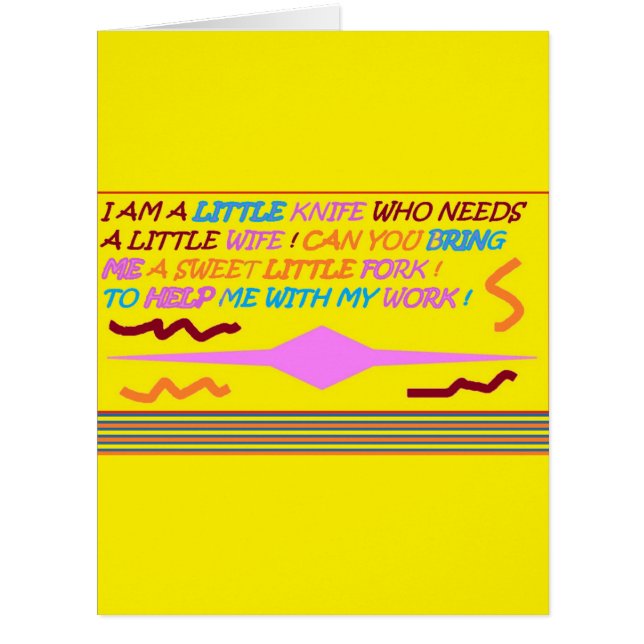 Der Löffel fällt in Liebe mit der Dame und dem Mes (Vorderseite)