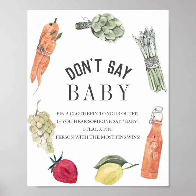 Der lokale Markt für Baby-Bauern sagt kein Baby Poster (Vorne)