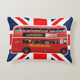 Der London-Rot-Bus Zierkissen