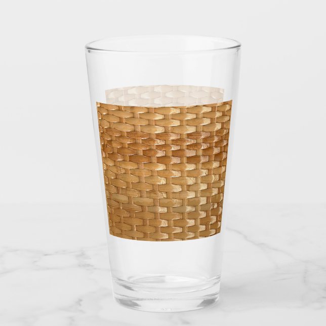 Der Look der Lacquer Wicker Basketweave Textur Glas (Vorderseite)