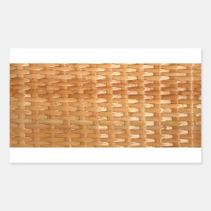 Der Look der Lacquer Wicker Basketweave Textur Rechteckiger Aufkleber