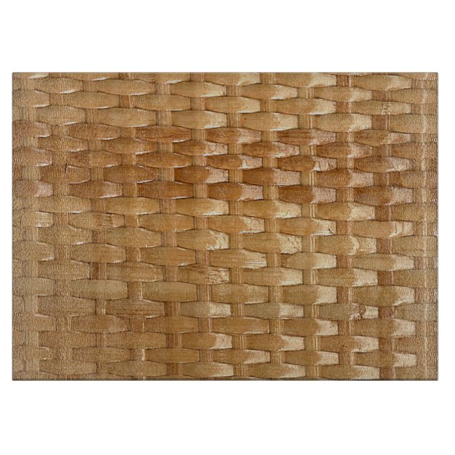 Der Look der Lacquer Wicker Basketweave Textur Schneidebrett (Vorderseite)