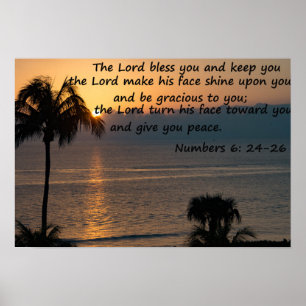 Der Lord Bless You und behalten Sie Poster