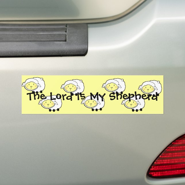 Der LORD ist mein Hirte Niedliche Sheep Graphic Autoaufkleber (Auf Auto)