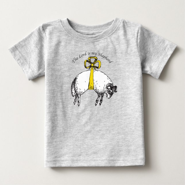 Der LORD ist mein Hirte Psalm 23 Baby T-shirt (Vorderseite)