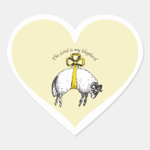Der LORD ist mein Hirte Psalm 23 Herz-Aufkleber