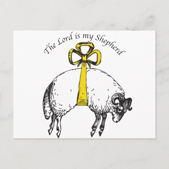 Der LORD ist mein Hirte Psalm 23 Postkarte (Vorderseite)