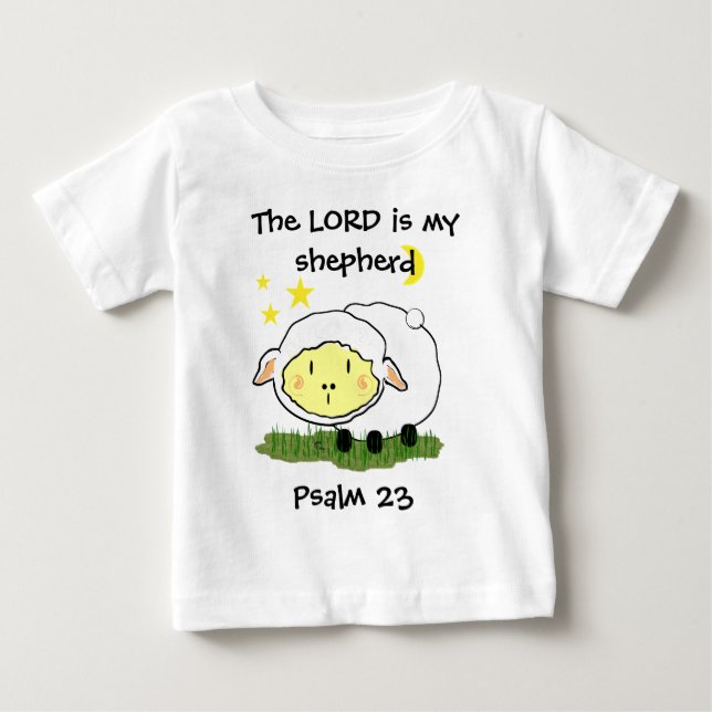 Der LORD ist mein Hirte Psalm 23 Säugling T - Shir Baby T-shirt (Vorderseite)