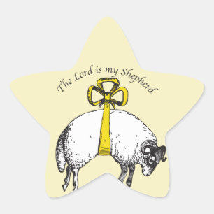 Der LORD ist mein Hirte Psalm 23 Stern-Aufkleber
