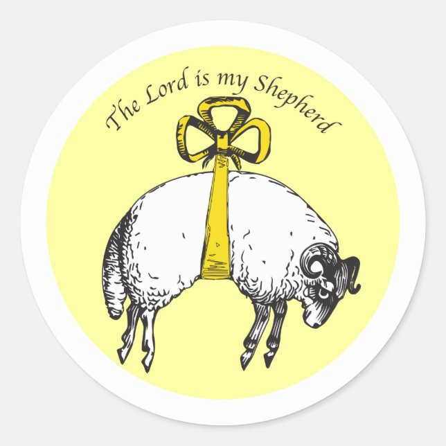 Der LORD ist mein Hirte Psalm 23 Sticker (Vorderseite)