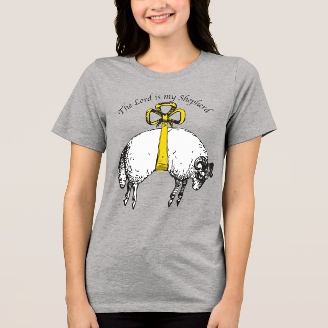 Der LORD ist mein Hirte Psalm 23 Tri-Blend Shirt (Vorderseite)