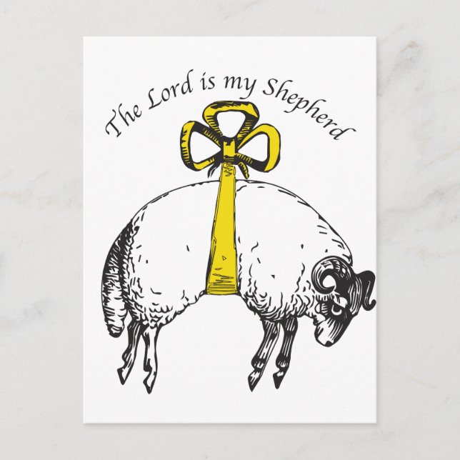 Der LORD ist mein Schäfer Psalm 23 Postkarte (Vorderseite)