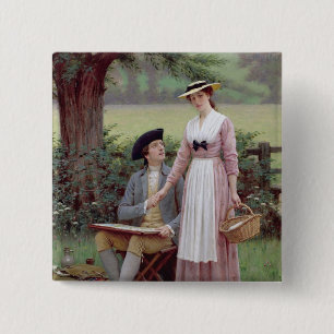 Der Lord von Burleigh, Tennyson, 1919 (Öl auf Button