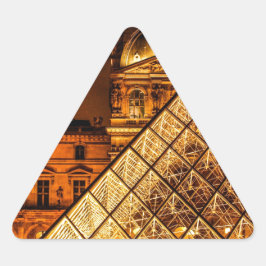 Der Louvre Dreieckiger Aufkleber