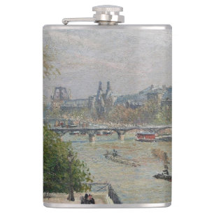 Der Louvre, Frühling Camille Pissarro Flachmann