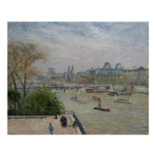 Der Louvre, Frühling  Camille Pissarro Poster