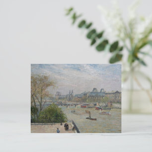 Der Louvre, Frühling Camille Pissarro Postkarte