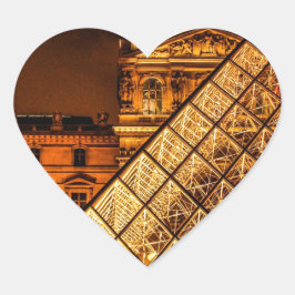 Der Louvre Herz-Aufkleber